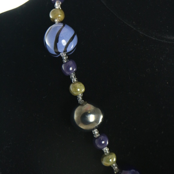 KAZURI Doria 'Deepwater' 18 in Handmade Necklace - Picture 3 of 5